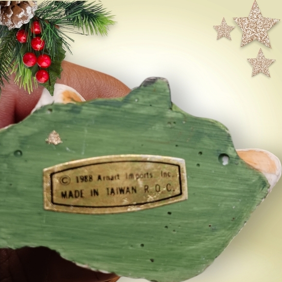 Arnart vtg 1989 santas claus in America ornaments set of 3 "3.5" - Picture 10 of 11